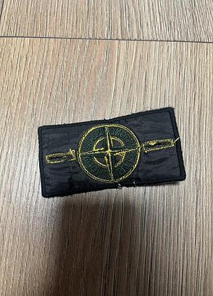 Патч stone island чорний з логотипом компаса 2