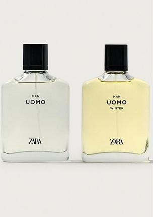 Набір чоловічих парфумів zara uomo та zara uomo winter 2x100 мл