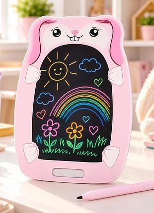 Детский планшет для рисования lcd small / планшет с защитой от стирания зайка / планшет 8.5" + стилус