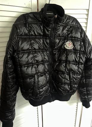 Куртка moncler стьобана чорна