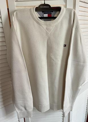 Чоловічий джемпер tommy hilfiger молочного кольору