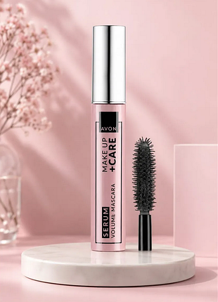 Туш для вій avon «об'єм і догляд» чорніше чорного, 10 мл / ейвон туш