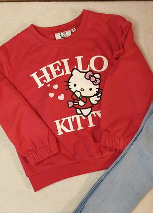 Кофта дитяча hello kitty червона на флісі