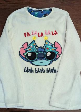 Кофта disney stitch новорічна тепла домашня піжамна
