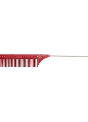 Расческа jrl с металлическим хвостиком красный, 22,5см, jrl-102red