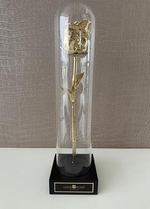 Декор на подарок gold rose ( роза из золота) 3