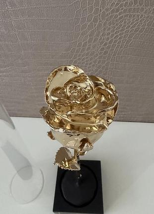 Декор на подарок gold rose ( роза из золота) 4