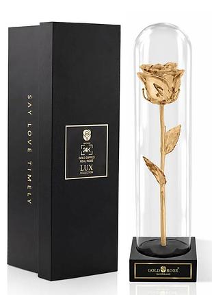Декор на подарок gold rose ( роза из золота) 6