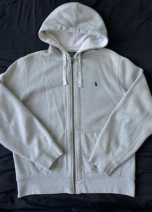 Худі polo ralph lauren сіре на блискавці