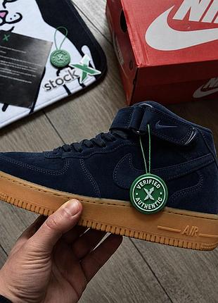 Кроссовки nike air force 1 high замшевые высокие кроссовки nike air force 1 кожа nike dunk модные nike air jordan 1 осень nike sf air force 1 женские