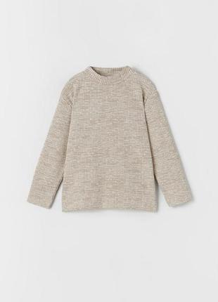 Водолазка гольф zara трикотажна в рубчик 9-10(140)