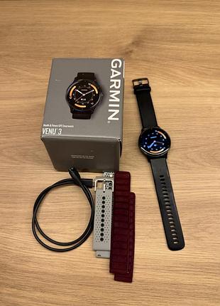 Смарт-годинник garmin venu 3 з додатковими ремінцями
