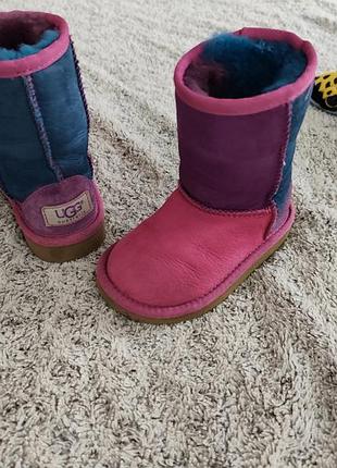 Дитячі уггі ugg australia рожево-фіолетові із замші