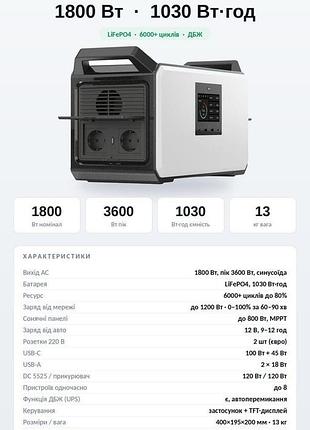 Зарядная станция marstek m1200 1800 вт