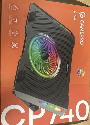 Охолоджувач для ноутбука gamepro cp740 з rgb-підсвіткою