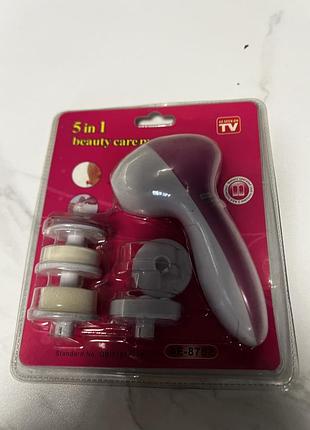 Масажер для обличчя та щітку для чищення 5 в 1 beauty care massager (модель ae-8782)