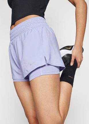 Шорти nike 2 в 1 бузкові l р.