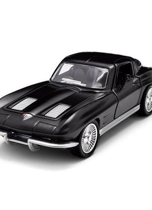 Автомодель - chevrolet corvette split window 1963 (матовий чорний)