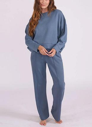 Спортивный костюм cyberjammies lounge 5792-5796 из свитшота с круглым вырезом и брюк серый