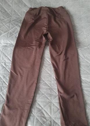 Лосіни жіночі шоколадні на флісі