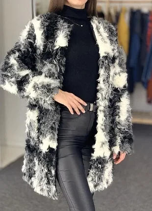 Шуба еко шубка баранчик трендова шуба zara