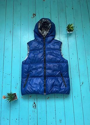 Пухова жилетка quiksilver, розмір m-l, двосторонній жилет, жилет quiksilver, пуховий жилет, tnf 700