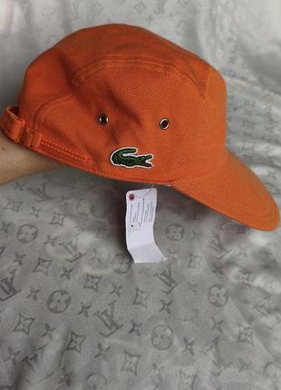 Бейсболка lacoste помаранчева бавовняна