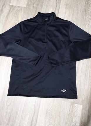 Мужская чёрная спортивная кофта на флисе , размер l-xl .