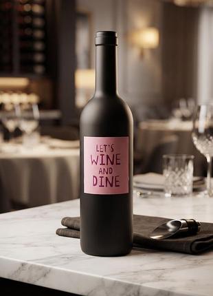 Подарунковий винний набір сомельє у футлярі-пляшці «let’s wine and dine»