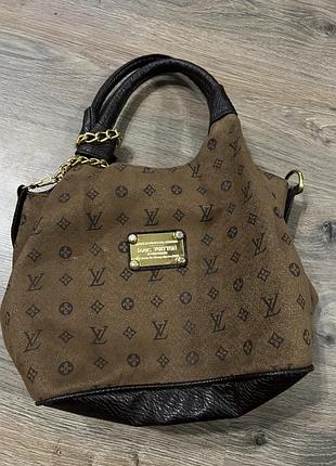 Сумка жіноча louis vuitton хобо коричнева
