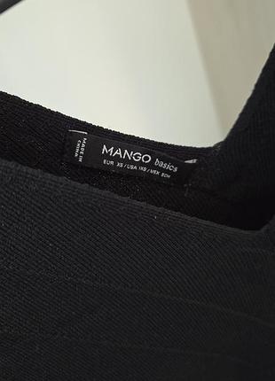 Короткі сукні mango basics чорна в рубчик xs-s