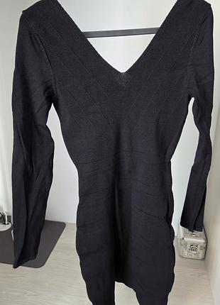 Короткі сукні mango basics чорна в рубчик xs-s 3
