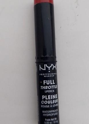 Помада для губ nyx full throttle lipstick, тон 08 4