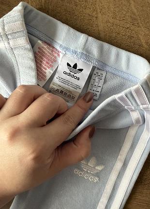 Велюрові блакитні легінси adidas 5