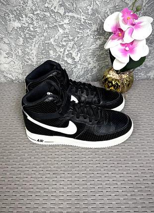 Nike air force 1 кроссовки 44 размер баскетбольные кожаные черные