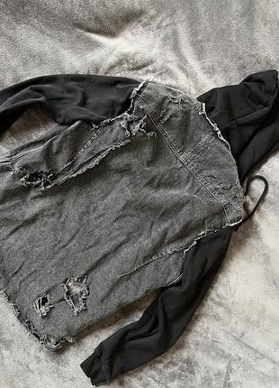 Джинсова кофта zara relaxed fit 5
