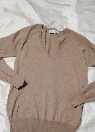 Бежевый женский джемпер  zara, женская одежда, свитер женский
