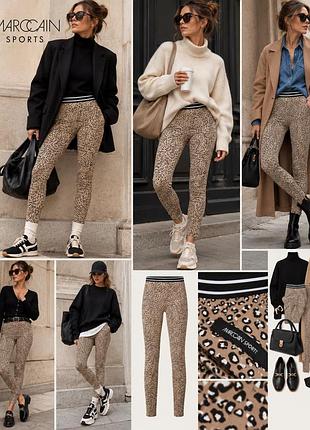 Стильні брюки легінси marc cain sports в леопардовий принт
