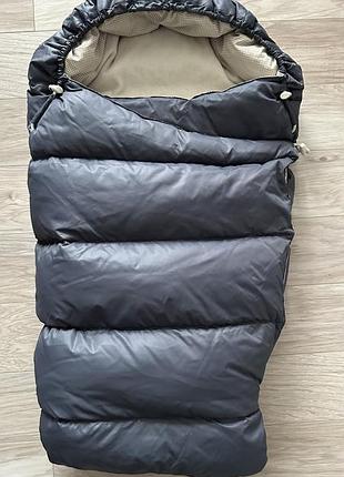 Зимовий пуховий конверт stokke для коляски сірий