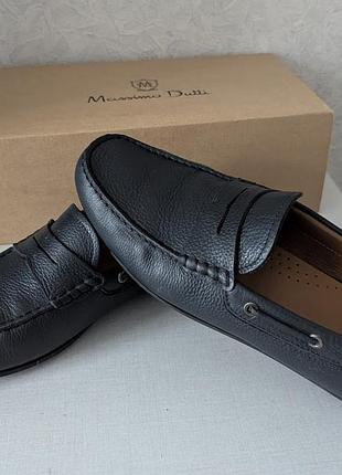 Чоловічі шкіряні макасини (лофери) massimo dutti, розмір 43.