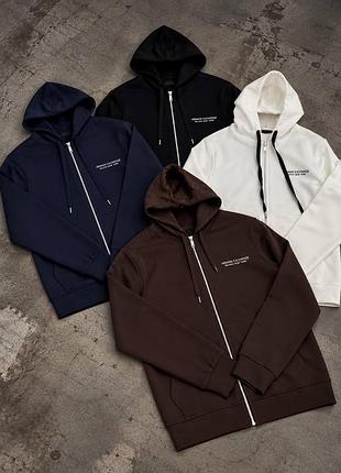Худі armani exchange на блискавці з вишитим логотипом