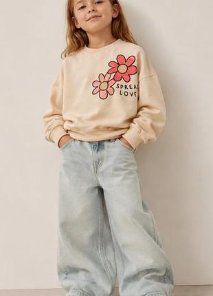 Супер крутий стильний тепленький світшот oversize на дівчинку 6/7р matalan