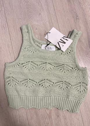 Вʼязаний топ zara, розмір 130