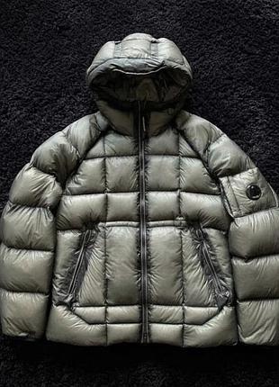 Пуховик чоловічий c.p. company dd shell goggle jacket оливковий