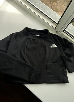Жіноча кофта the north face вкорочена флісова чорна