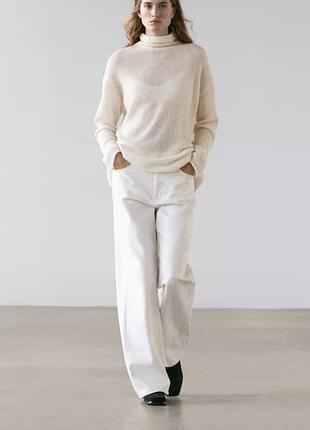 Кофта massimo dutti, 100% шерсть, розмір s, молочна