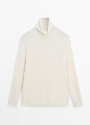 Кофта massimo dutti, 100% шерсть, розмір s, молочна 5