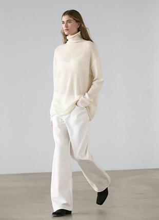 Кофта massimo dutti, 100% шерсть, розмір s, молочна 3