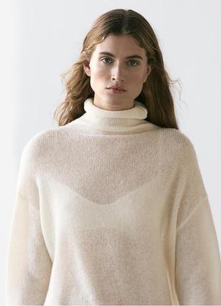 Кофта massimo dutti, 100% шерсть, розмір s, молочна 2