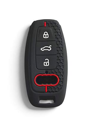 Чехол силиконовый для ключа audi, черный
